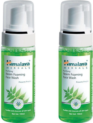 HIMALAYA Herbas Purifying Neem Foaming (Pack of 2)  (300 ml) Face Wash(300 ml)