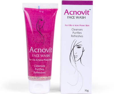 ACNOVIT facewash for oily & Acne prone skin it cleanses,purifies & Refresh the skin 70ML Face Wash(70 g)
