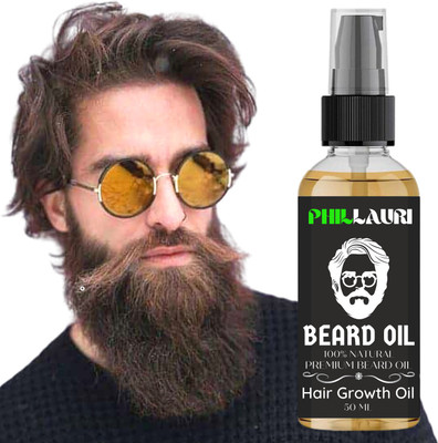 Phillauri 100% Organic PowerFul & Moustache Beard Growth Oil (50 ml) Hair Oil (50 ml)