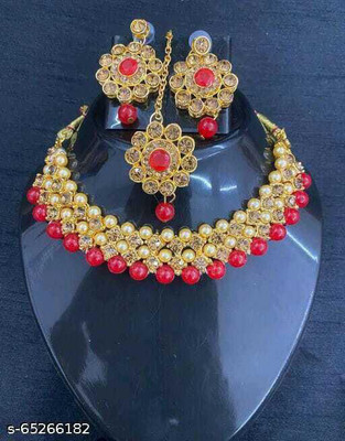 Zooni Collection Alloy Gold-plated Multicolor Jewellery Set(Pack of 1)