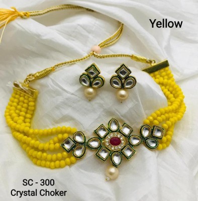 naitika arts Alloy Gold-plated Yellow Jewellery Set(Pack of 1)