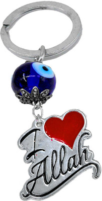 AFH Evil Eye Charm ALLAH Quran I LOVE ALLAH Metal Religious Islamic Gift Key Chain Key Chain