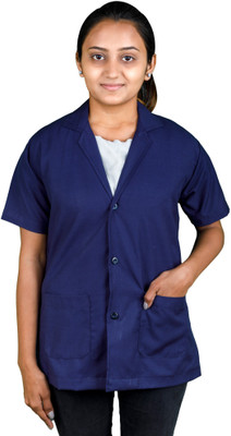 LATHIYA UNIFORM Lab Coat(Cotton Polyester Blend)