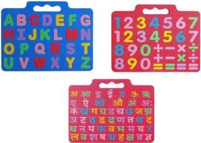 KIDIVO Eva Foam Capital Alphabet, Hindi Letters and Numbers Learning Boards for kids(Multicolor)