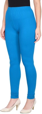 KEX Churidar  Ethnic Wear Legging(Blue, Solid)