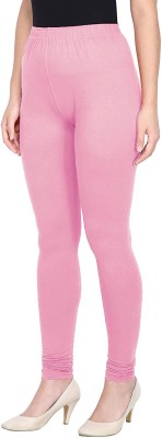 KEX Churidar  Ethnic Wear Legging(Pink, Solid)