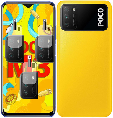 EJZATI Back Camera Lens Glass Protector for POCO M3(Pack of: 3)