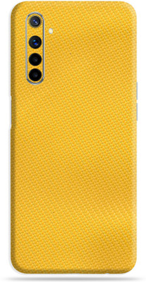 OggyBaba Realme 6, Skin Guard, An Elegant Mobile Skin(Yellow Carbon Fiber Skin With Ultra Matte Finish)