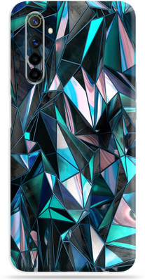 OggyBaba Realme 6, Skin Guard, An Elegant Mobile Skin(Blue Polygon Multicolor Skin With Ultra Matte Finish)