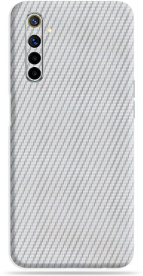 OggyBaba Realme 6, Skin Guard, An Elegant Mobile Skin(Silver Carbon Fiber Skin With Ultra Matte Finish)