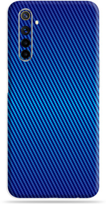 OggyBaba Realme 6, Skin Guard, An Elegant Mobile Skin(Blue Carbon Fiber Multicolor Skin With Ultra Matte Finish)
