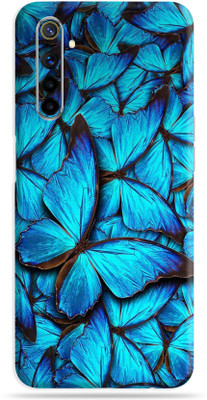 OggyBaba Realme 6, Skin Guard, An Elegant Mobile Skin(Blue Butterfly Multicolor Skin With Ultra Matte Finish)