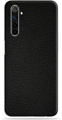 OggyBaba Realme 6, Skin Guard, An Elegant Mobile Skin(Black Leather Skin With Ultra Matte Finish)