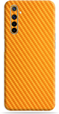 OggyBaba Realme 6, Skin Guard, An Elegant Mobile Skin(Golden Carbon Fiber Skin With Ultra Matte Finish)
