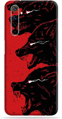 OggyBaba Realme 6, Skin Guard, An Elegant Mobile Skin(Red Wolf Multicolor Skin With Ultra Matte Finish)