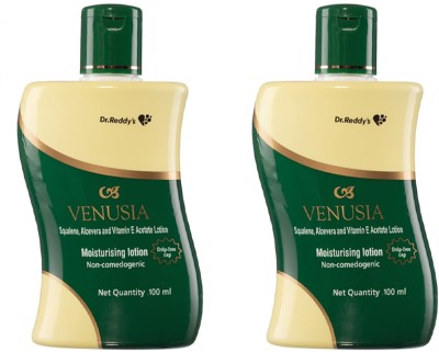 venusia Moisturizing Lotion for Normal Skin with natural Aloe Vera 100 ml x Pack of 2(200 ml)