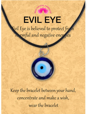 REIKI CRYSTAL PRODUCTS Blue Turkish Evil Eye Pendant 20mm Crystal Pendant
