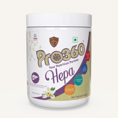 PRO360 Hepa Nutritional Protein Drink Special Dietary Supplement for Liver Care Protein Blends(400 g, Vanilla)