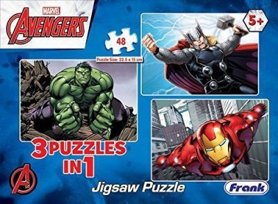 Jr. Billionaire Marvel Avengers 3 Puzzles in 1 - Jigsaw Puzzles Marvel for Avengers assemble(96 Pieces)