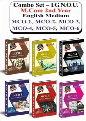 Neeraj Publication IGNOU M.Com 2ND Year Set Of 6 Combo Books (MCO-1,MCO-3,MCO-4,MCO-5,MCO-6,MCO-7) In English Medium [Flexibound](Paperback, A Panel Of Educationists)