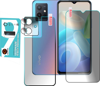 Olonga Front and Back Screen Guard for VIVO Y75 5G WITH CAMERA LENS(Pack of 3)