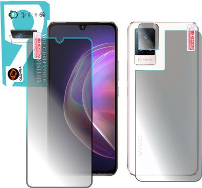 Olonga Front and Back Screen Guard for VIVO V21 5G WITH CAMERA LENS(Pack of 3)