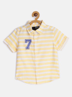 HERE&NOW Boys Striped Casual Yellow Shirt