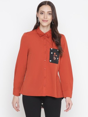 OXOLLOXO Women Solid Casual Red Shirt