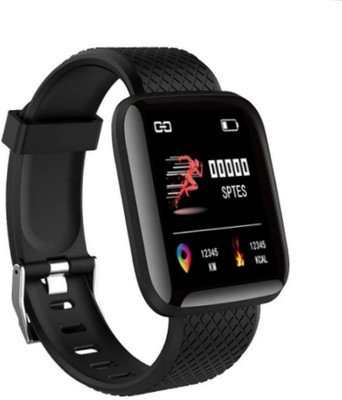 Fusion Tech ID116 NEW SMART WATCH BRACELET BLUETOOTH WITH HEART RATE MONITOR Smartwatch(Black Strap, Free size)