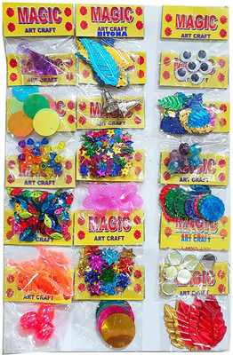 chuz n pick 8 cm CRAFT-MATERIAL Reusable Sticker(Pack of 18)