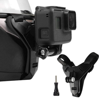 CASON Helmet Strap Camera Mount for Action Camera/Helmet Chin Mount Kit Helmet Strap(Black)