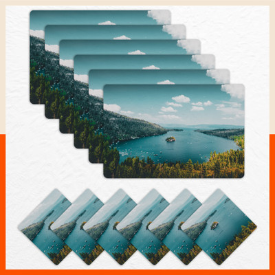Matworks by Bathla Rectangular Pack of 6 Table Placemat(Multicolor, Plastic)