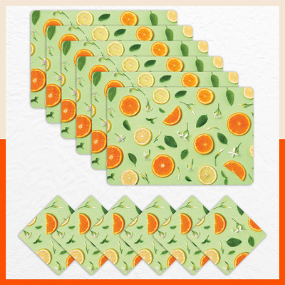 Matworks by Bathla Rectangular Pack of 6 Table Placemat(Multicolor, PVC)