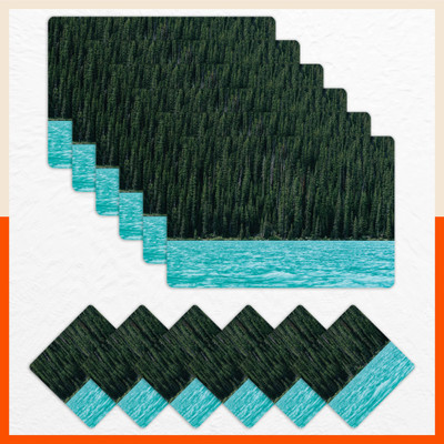 Matworks by Bathla Rectangular Pack of 6 Table Placemat(Multicolor, Plastic)