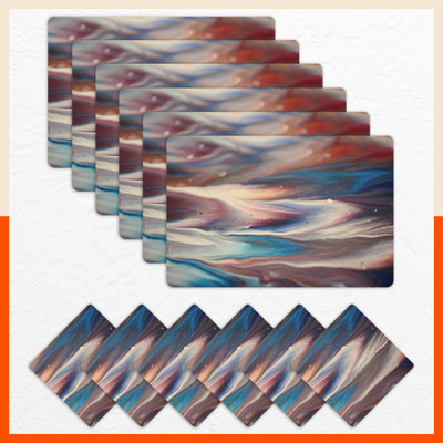 Matworks by Bathla Rectangular Pack of 6 Table Placemat(Multicolor, Plastic)