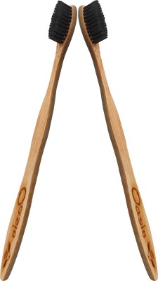 OASIS Hand Made Eco- friendly Bamboo Unisex Adult Extra Soft Toothbrush(Pack of 2)