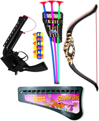 Dynamic Retail Global Gun Toys for Boys With Bullets, Archery Bow & Arrows, Blaster Guns & Darts Jb27 Bows & Arrows(Multicolor)