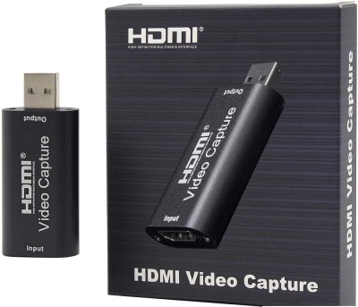 microware  TV-out Cable HDMI to USB 2.0 Audio Video Capture Card, Record via DSLR for Live Streaming,(Black, For Camera)