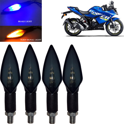 Pious Front, Rear, Side LED Indicator Light for Suzuki Gixxer SF(Amber, Blue)