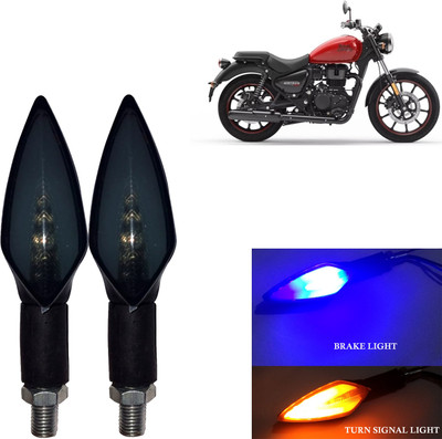DvineAutoFashionZ Front, Rear, Side LED Indicator Light for Royal Enfield Meteor 350(Amber, Blue)