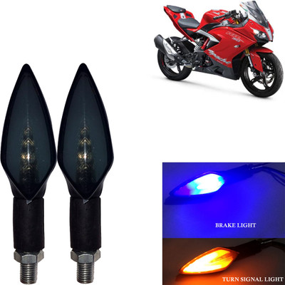 DvineAutoFashionZ Front, Rear, Side LED Indicator Light for TVS Universal For Bike(Amber, Blue)