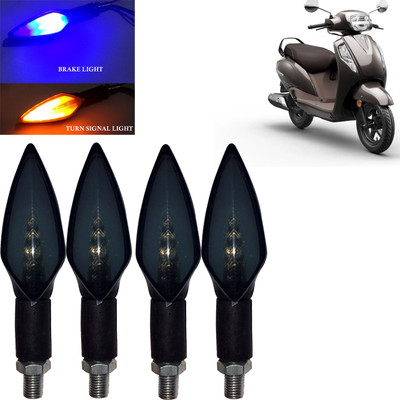 Pious Front, Rear, Side LED Indicator Light for Suzuki Access 125(Amber, Blue)
