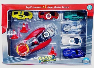 Goods collection A1BEST Rapid launcher with 7 die cast metal car(Multicolor, Pack of: 1)