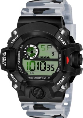 Rozti R80184D 7-LED Light Alarm Premium Quality Semi Water&Shock Resistant WatchWrist Digital Watch  - For Boys