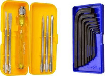 Exotic Arcade Combo Best Quality|| Allen Key Set L-Shape ( 9 Pcs)|| Screwdriver Kit ( 6 Pcs) | Allen Key Set
