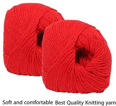 DOUZAND 200gm Lava Red 3ply Original Crochet Wool Hand Knitting Yarn.