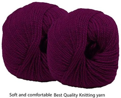 DOUZAND 200gm Dark Magenta 3ply Original Crochet Wool Hand Knitting Yarn.