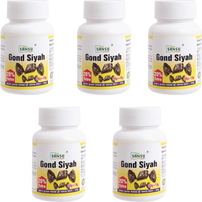 SANSU HEALTH CARE Gond siyah - Kala Gond 60g(Pack of 5)