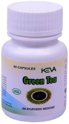 KEVA Green Tea Capsules for improves blood circulation(Pack of 2, 60 Capsules)