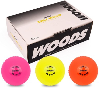 WOODS TRUWIND PRO Cricket Wind Balls (MULTICOLOURS) pack of 6 Cricket Tennis Ball(Pack of 6, Multicolor)